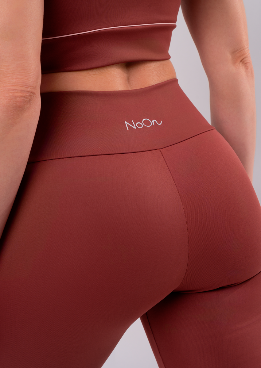 Legging Energy Lift UpSoft – Marrom com Filetes Nude