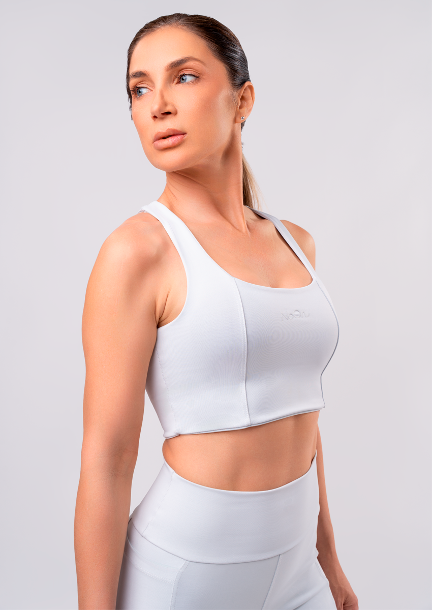 Top Essential Maxxi Branco – Conforto Premium & Média Compressão