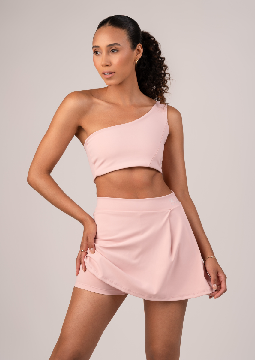 Saia Short Essential Maxxi – Rosa Claro Premium
