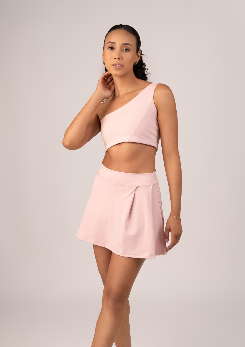 Saia Short Essential Maxxi – Rosa Claro Premium