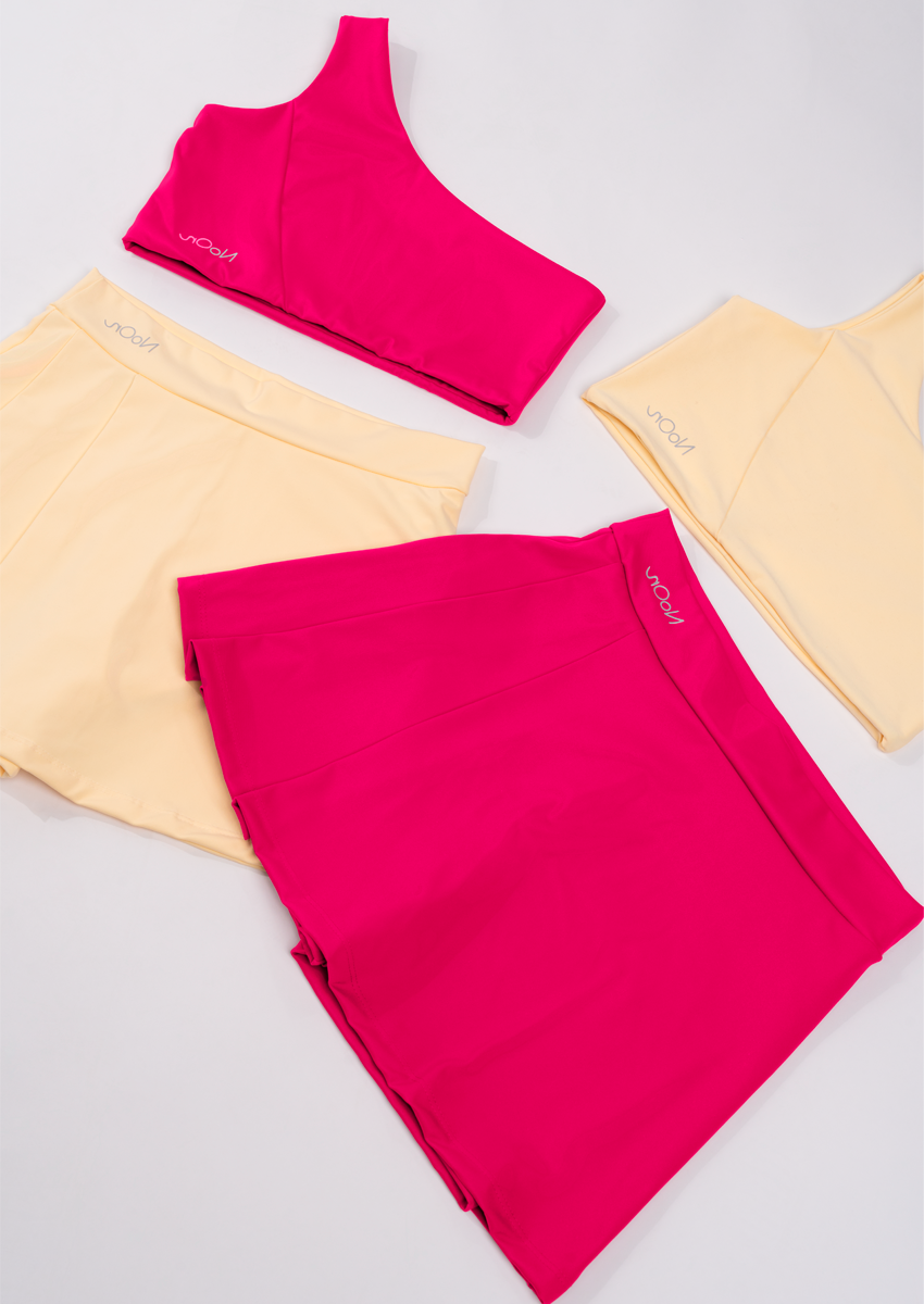 Top Essential ombro só AdaptFits Rosa Amarena ou Amarelo